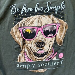 Simply Southern T Shirt youth M long sleeve Labrador jeep